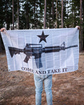 Come and Take It Flag. Made of durable nylon, measures 3' x 5'.