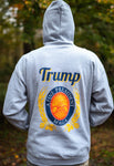 Don our Trump A Fine President Hoodie sweatshirt in Zip-Front and Pullover styles. Available in Heather Grey. Size M-XXXXL.