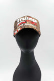 This Trump 2024 Save America Hat is adorned with American Flag stitched onto the bill and embellished with Donald J. Trump signature, along with his name stitched on the back. CAMO