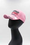 This Trump 2024 Save America Hat is adorned with an American Flag stitched onto the bill and embellished with Donald J. Trump signature, along with his name stitched on the back. Available in Pink. One Size. 